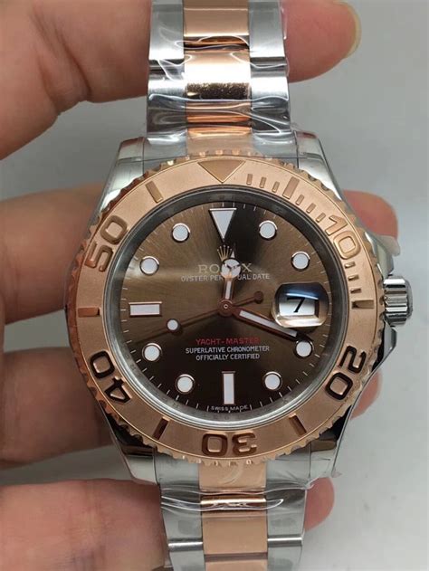 replica rolex yacht master brown